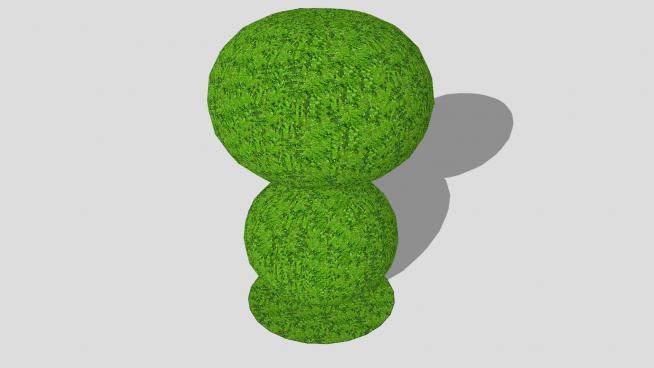 简易绿色灌木植物SU模型下载_sketchup草图大师SKP模型