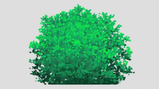 绿叶纹理植物SU模型下载_sketchup草图大师SKP模型