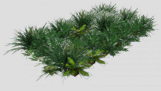 垂直花园植物装饰SU模型下载_sketchup草图大师SKP模型