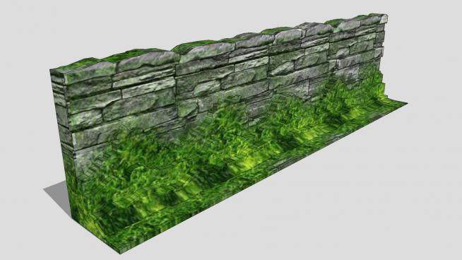 岩墙上的苔藓植物SU模型下载_sketchup草图大师SKP模型