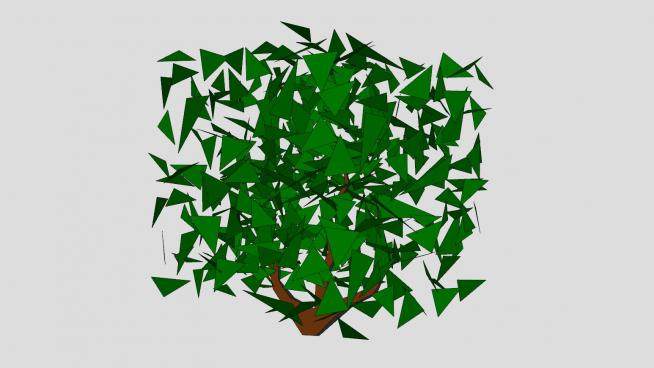几何图案灌木植物SU模型下载_sketchup草图大师SKP模型