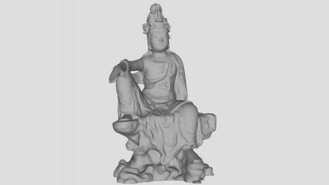 缅甸菩萨雕塑SU模型下载_sketchup草图大师SKP模型