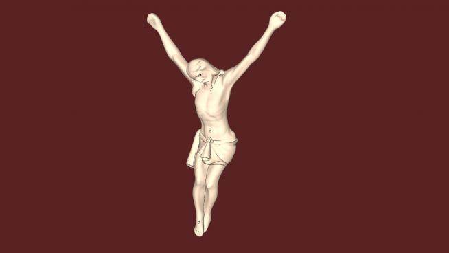 欧洲耶稣人物雕像SU模型下载_sketchup草图大师SKP模型