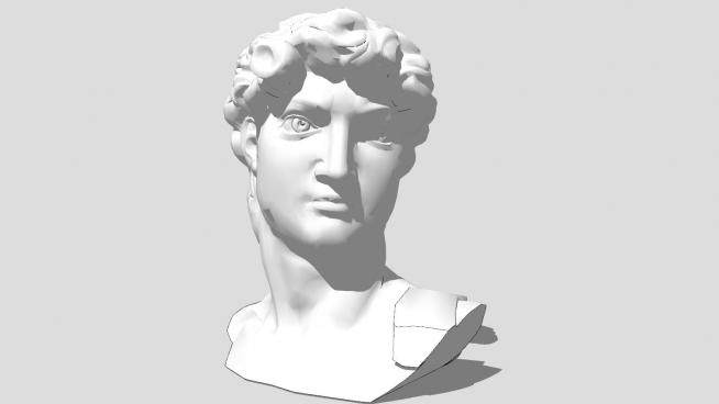 希腊风格石膏头像雕塑SU模型下载_sketchup草图大师SKP模型