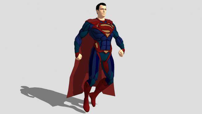 超级英雄超人角色SU模型下载_sketchup草图大师SKP模型