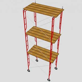 三层和一层的脚手架SU模型_su模型下载 草图大师模型_SKP模型