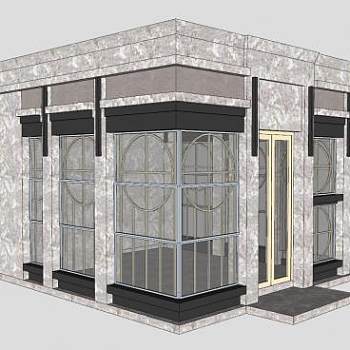 现代售楼部SU模型下载_sketchup草图大师SKP模型