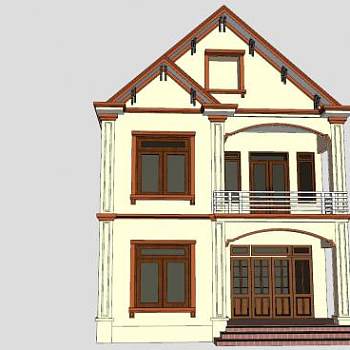 洋房别墅住宅建筑SU模型下载_sketchup草图大师SKP模型