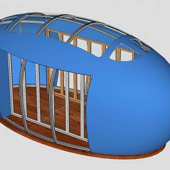 胶南系统阳光房SU模型下载_sketchup草图大师SKP模型