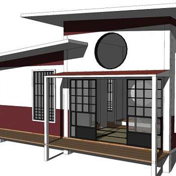 日式房屋住宅SU模型下载_sketchup草图大师SKP模型