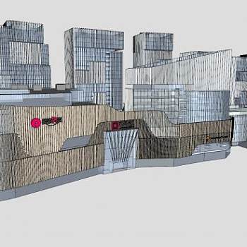 银泰城建筑外观SU模型下载_sketchup草图大师SKP模型