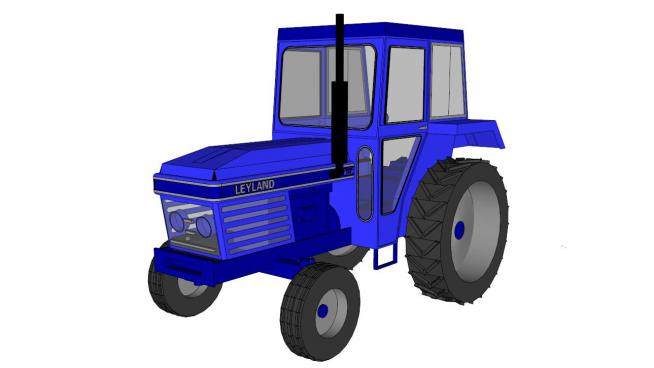 农用拖拉机SU模型_su模型下载 草图大师模型_SKP模型