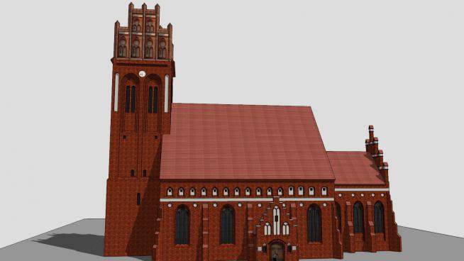俄罗斯风格教会堂建筑SU模型下载_sketchup草图大师SKP模型