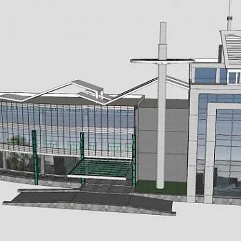 异形建筑大楼SU模型下载_sketchup草图大师SKP模型