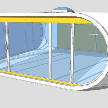 阳光房展厅玻璃房SU模型下载_sketchup草图大师SKP模型