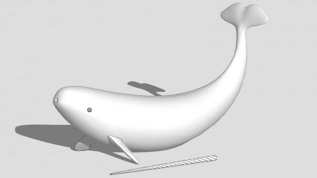 海豚雕塑小品SU模型下载_sketchup草图大师SKP模型