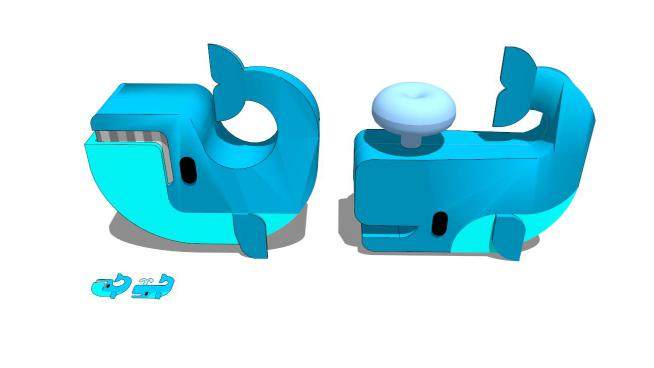 鲸鱼玩具雕塑SU模型下载_sketchup草图大师SKP模型