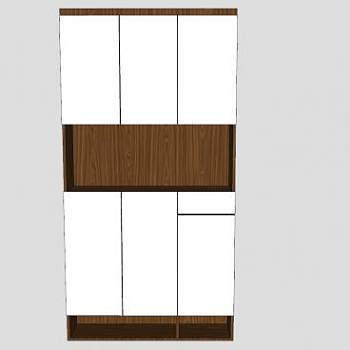进门柜玄关柜鞋柜家具SU模型下载_sketchup草图大师SKP模型