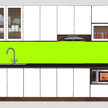 现代家具厨房橱柜SU模型下载_sketchup草图大师SKP模型