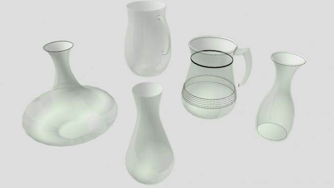 玻璃瓶子SU模型下载_sketchup草图大师SKP模型