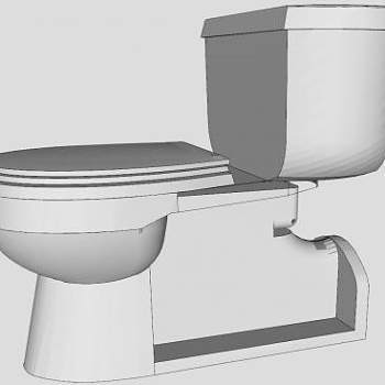 家具坐式马桶SU模型下载_sketchup草图大师SKP模型