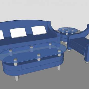 地中海沙发茶几家具SU模型下载_sketchup草图大师SKP模型