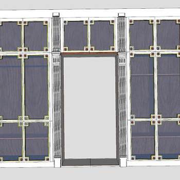 欧式衣柜衣橱SU模型下载_sketchup草图大师SKP模型