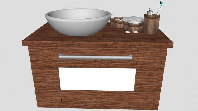 浴室柜和卫浴日用品SU模型下载_sketchup草图大师SKP模型