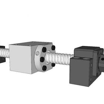 数控机床滚珠丝杠SU模型_su模型下载 草图大师模型_SKP模型