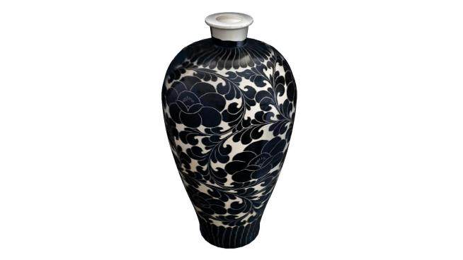 陶瓷古董花瓶装饰品SU模型下载_sketchup草图大师SKP模型