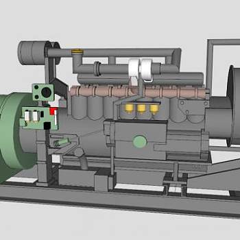 汽轮发电机SU模型_su模型下载 草图大师模型_SKP模型