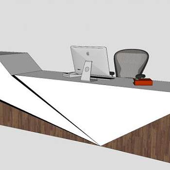 前台接待台服务台SU模型下载_sketchup草图大师SKP模型