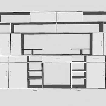 柜子书架书柜SU模型下载_sketchup草图大师SKP模型