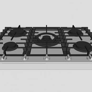 厨房灶具煤气灶灶台SU模型下载_sketchup草图大师SKP模型