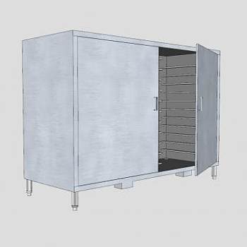 简单方形的保温柜SU模型下载_sketchup草图大师SKP模型