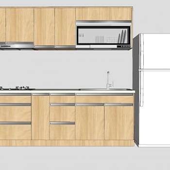 现代厨房橱柜系列SU模型下载_sketchup草图大师SKP模型