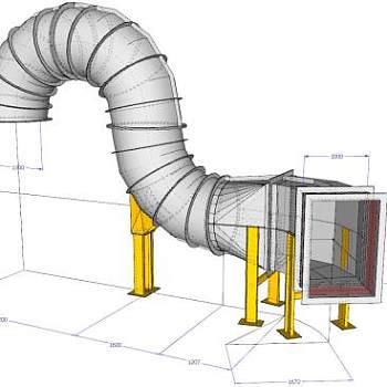 抽油烟机的排烟筒SU模型下载_sketchup草图大师SKP模型