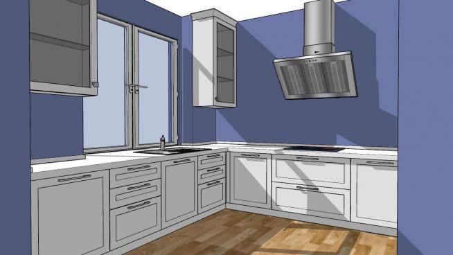 厨房空间SU模型下载_sketchup草图大师SKP模型