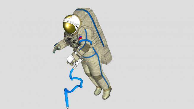 一个宇航员SU模型下载_sketchup草图大师SKP模型