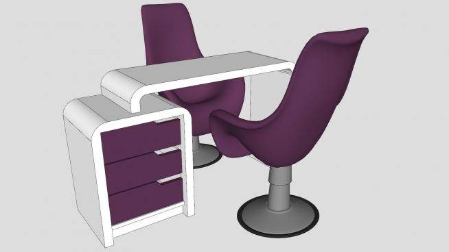 现代家具交谈桌桌椅SU模型下载_sketchup草图大师SKP模型