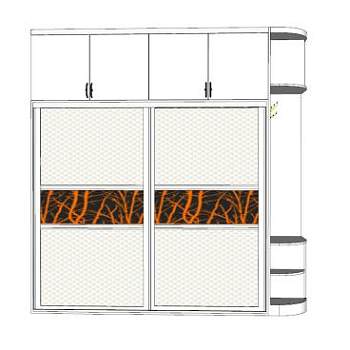 白色衣柜组合柜家具SU模型下载_sketchup草图大师SKP模型