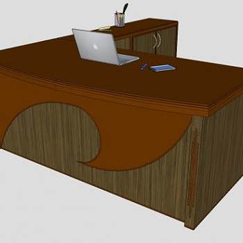 抽屉办公桌SU模型下载_sketchup草图大师SKP模型