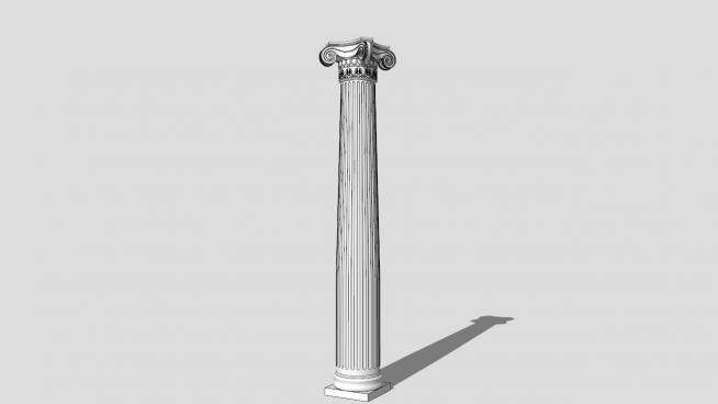 古希腊石柱雕像SU模型下载_sketchup草图大师SKP模型