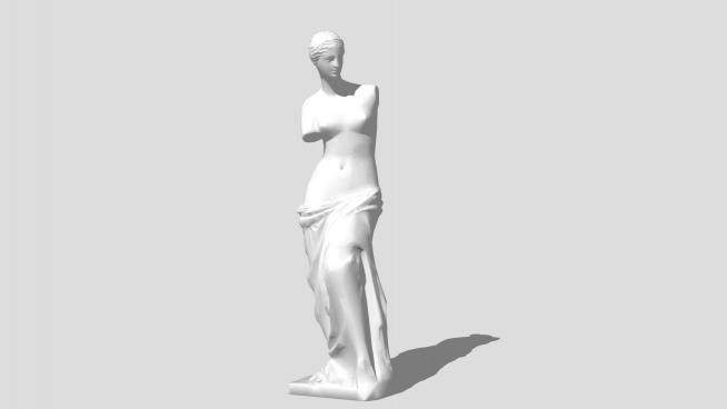 断臂的维纳斯雕像SU模型下载_sketchup草图大师SKP模型
