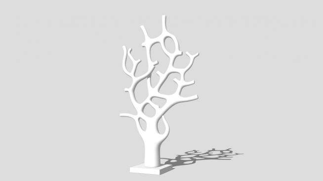 珊瑚创意雕像SU模型下载_sketchup草图大师SKP模型