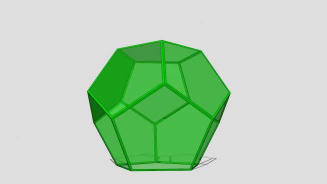 正五角形多面球体雕塑SU模型下载_sketchup草图大师SKP模型