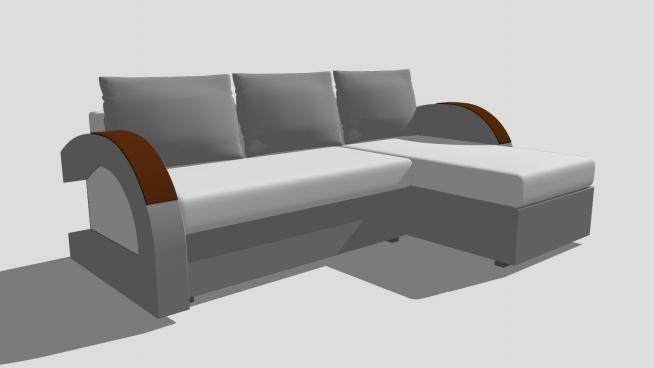 现代三人组沙发家具SU模型下载_sketchup草图大师SKP模型