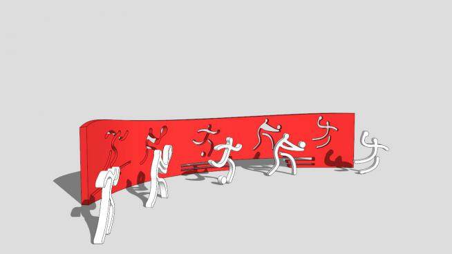 北京奥运会体育图标雕塑SU模型下载_sketchup草图大师SKP模型