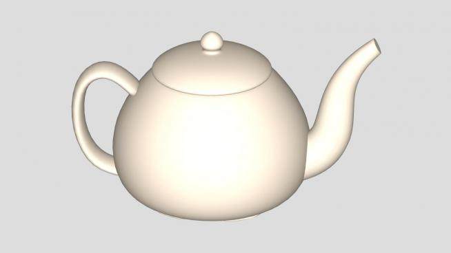陶瓷茶壶茶具SU模型下载_sketchup草图大师SKP模型