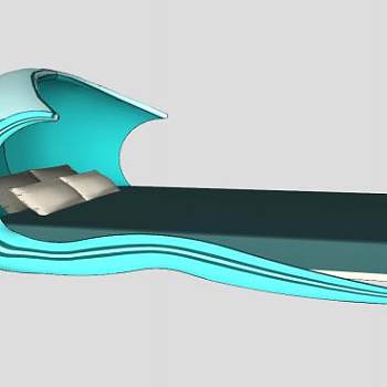 创意大床铺双人床SU模型下载_sketchup草图大师SKP模型